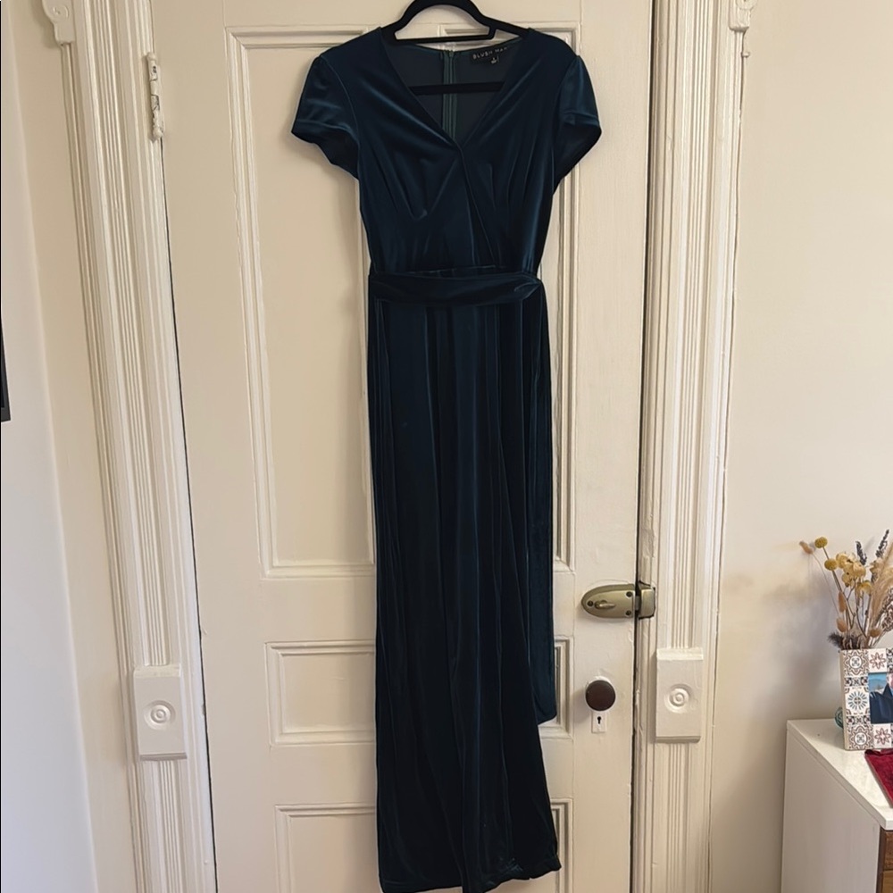 Emerald Velvet Bridesmaid Dress